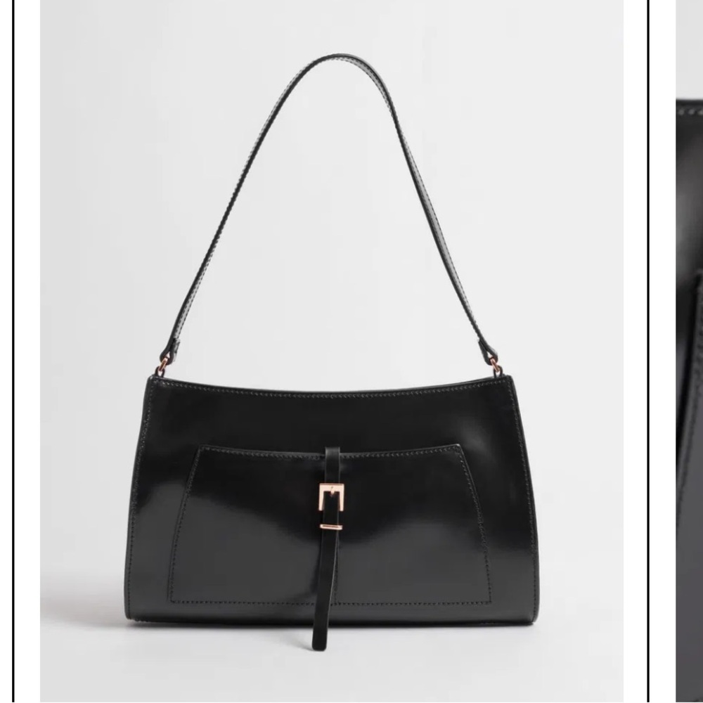 & other stories saddle stitched leather bag